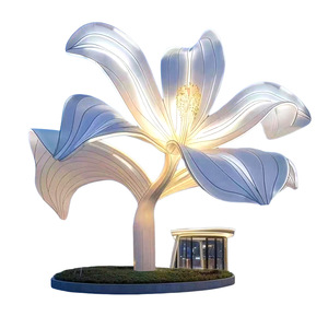 Gazebo de Acero Inoxidable de Estilo Moderno para Parques y Áreas Escénicas, Escultura del Amanecer, Estructura Artística Vertical para Exteriores - Product Image 5