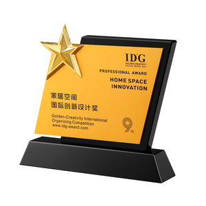 Personalizado Creative Crystal Trophy Placa Metal Star Premiação Empregados pendentes e placas Champions <span class=keywords><strong>Award</strong></span> - Product Image 5