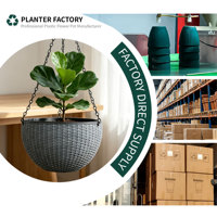 Grandes jardinières suspendues traditionnelles à double pot, auto-arrosantes, avec trou de drainage, pour intérieur et extérieur, en plastique, pour la maison et le jardin (lot)