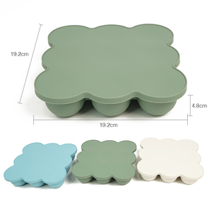 Silicone bé thực phẩm lưu trữ container rò rỉ-proof thực phẩm lưu trữ Snack hộp <span class=keywords><strong>7</strong></span> chia Ice <span class=keywords><strong>Cube</strong></span> khay với nắp tủ đông trái cây - Product Image 6