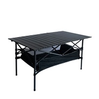 Höhenverstellbarer Outdoor-Klapptisch Verstärkter Tragbarer Camping-Picknick-Eierroll-Tisch Rechteckig mit Klappbaren Beinen
