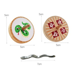 Trompo de Madera de Dibujos Animados Unisex, Juguete Giratorio Manual Colorido, Juego de Interacción Padres-Hijos - Product Image 2