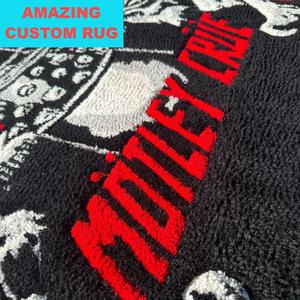 Célèbre Corée Film Jeu Personnage Rouge Logo Conception Personnalisé Découpé À La Main Tapis Tufté Tapis De Pied - Product Image 5