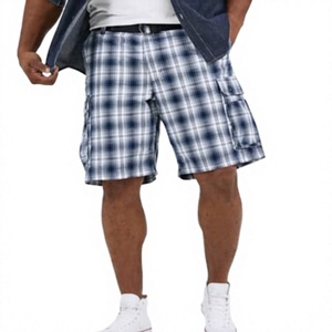 Tianan Clothing Logo Custom Men's Solid Elastic Waist Cargo Shorts Multi-pocket Casual Comfortable Breathable Waterproof 100% - Product Image 3
