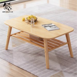 china wholesale best price customize <b>large</b> stock dropshipping tea table unique design living room furniture wood coffee table - Product Image 1