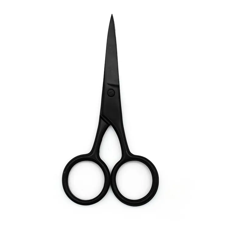 Black Stainless Steel Beard Grooming Scissor Mini Barber Accessories Beard Hair Scissors