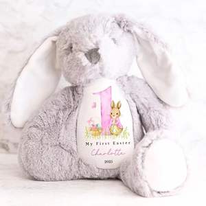 Mainan boneka hewan kelinci Paskah, mainan lembut Kelinci Paskah, bisa dipersonalisasi - Product Image 2