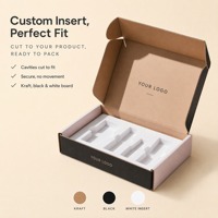 Maßgefertigte Versandbox mit Einlage - Gestanzte Schale für Kosmetik, Robuste Wellpappe, Vollfarbiger Druck Innen & Außen, OEM