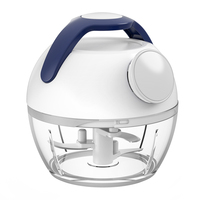 Robot culinaire manuel coupe-légumes mini-hachoir à oignon avec 3 lames en acier inoxydable