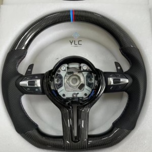 Volante Personalizado YLC de Fibra de Carbono Real para <span class=keywords><strong>BMW</strong></span> E63 E60 M5 E61 E64 525i 530 630 <span class=keywords><strong>650</strong></span> Serie 5 Serie 6 - Product Image 1