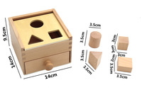 Caja de clasificación geométrica inspirada en Montessori, juguete educativo de madera para Coordinación mano-ojo de bebé, enseñanza de educación temprana