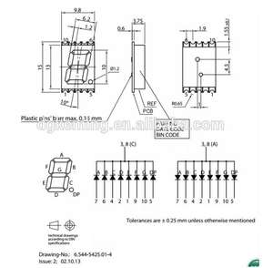Witte Kleur 0.39 Inch Eencijferige Smd 7 Segment Led Display Cc <span class=keywords><strong>Ca</strong></span> Houkem-3911SMD-A/Bw - Product Image 6