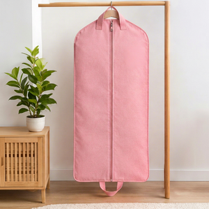 Housse de costume personnalisée en lin et coton réutilisable, anti-poussière, pour robe de mariée, avec logo imprimé sur mesure – Nouvelle collection en gros - Product Image 1