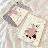 Étui de protection antichoc léger et fin en acrylique rotatif à lévitation magnétique avec motif animal de dessin animé mignon pour iPad Air 4