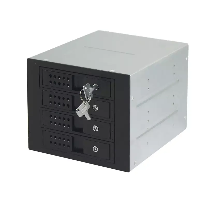 4 bahías de intercambio en caliente de almacenamiento 3,5 "HDD recinto jaula Sas Sata 3 Unidad óptica posiciones de montaje en rack de servidor de caso