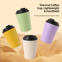 Gobelet isotherme en acier inoxydable 304 personnalisable avec couvercle anti-fuite, gobelet à café réutilisable pour le bureau et les voyages