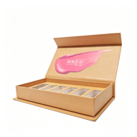 Boîte en papier de luxe de haute qualité, étanche, personnalisée avec logo magnétique, pour emballage d'huile à ongles recyclée, avec poignée et impression en relief