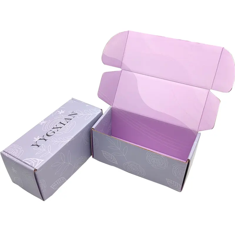 Изготовленные на заказ бумажные коробки Заводские коробки для принтеров полноцветные гофрированные верхние передние замки курьерские картонные почтовые коробки