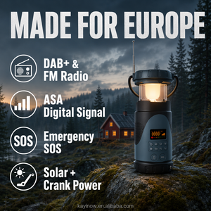 <span class=keywords><strong>Radio</strong></span> numérique DAB+ européenne DF-583, lampe <span class=keywords><strong>de</strong></span> camping extérieure, <span class=keywords><strong>haut</strong></span>-parleur, étanche IPX6, dynamo solaire, manivelle - Product Image 6