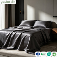 Fabricant chinois, ensemble de literie en soie de mûrier 100%, ensemble de 4 pièces, taille personnalisée, ensemble de draps en soie pure, housse de couette