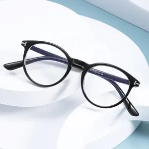 Anti Blue Rays Glasses Custom Eyeglasses Frame Oval Blue Rays Eyewear for Men High Quality Women Glasses
