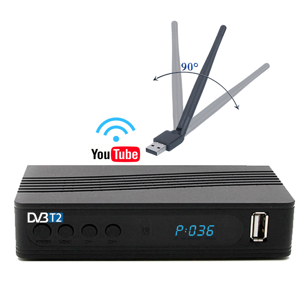 Мини HD декодер dvb t2 телеприставке Wi-Fi приемник