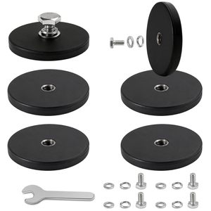 Aimant de fixation anti-rayures recouvert de caoutchouc de 1/4 pouce pour caméra, adhésif puissant 30 LBS, aimants à base magnétique avec <span class=keywords><strong>plaque</strong></span> <span class=keywords><strong>d</strong></span>'<span class=keywords><strong>immatriculation</strong></span> magnétique - Product Image 1