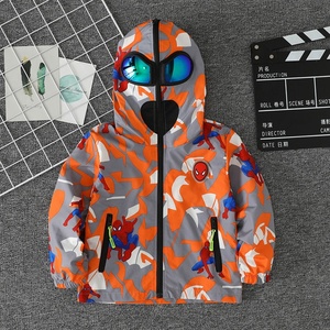 Nouvelle Veste Enfant Printemps Automne 2022, Gilet Bébé Type Spider-Man en Coton, Blouson Coupe-Vent à Capuche Dessin Animé pour Garçon - Product Image 4