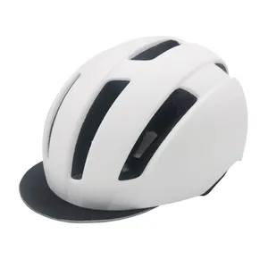 Casco de bicicleta con visera desmontable para adultos y mujeres, casco de ciclismo con luces, CE, CPSC, PC, el más vendido