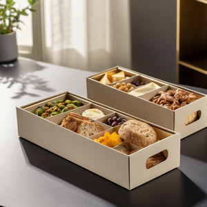 Emballage alimentaire personnalisé pour <span class=keywords><strong>brunch</strong></span>, déjeuner, <span class=keywords><strong>plateau</strong></span> de charcuterie à <span class=keywords><strong>emporter</strong></span>, boîtes à grignoter avec couvercles transparents - Product Image 5