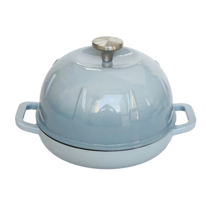 Marmite hollandaise en fonte émaillée robuste <span class=keywords><strong>pour</strong></span> la cuisson du pain au levain, avec double couvercle et poignées, compatible four et <span class=keywords><strong>induction</strong></span> - Product Image 6