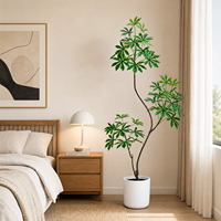 Plante artificielle d'intérieur Manioc (Yuca Manihot Esculenta) – Arbre artificiel graminifère vivant à feuilles persistantes
