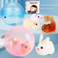 Automatische rollende hamsterbal, elektrisch bewegend pluche speelgoed, interactief katten- en kittenspeelgoed, grappig muizenspeelgoed voor huisdieren.