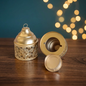Handmade Brass Candle Stand <b>Set</b> 2-Piece Decorative <b>Lantern</b> Votive Holder for Home Wedding & Festival Table - Product Image 1