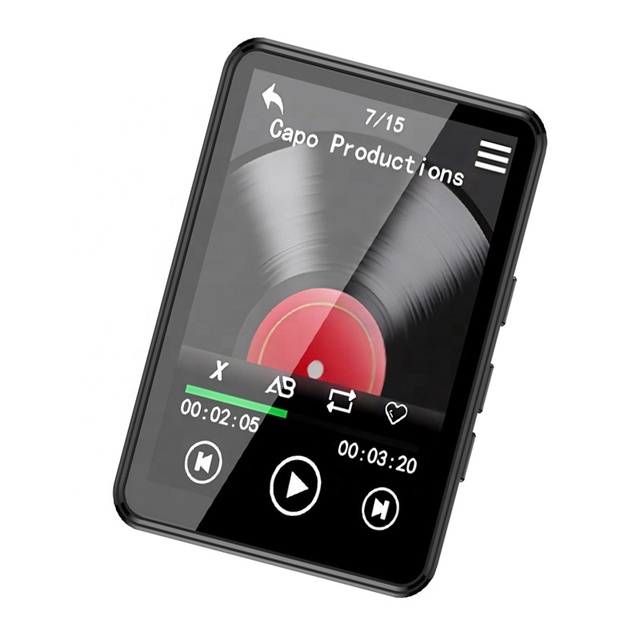 64GB MP3 Player 2.4Inch Touchscreen Sports MP3 Player Bt-Compatible5.3 with Speaker FM Radio Recording E-Book