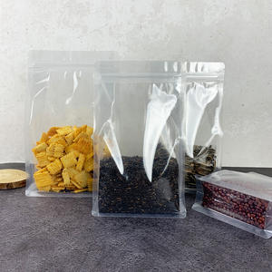 En Stock, bolsas planas de aluminio con cierre hermético, bolsas con cierre lateral de ocho lados de aluminio brillante, embalaje de alimentos con frente transparente - Product Image 4