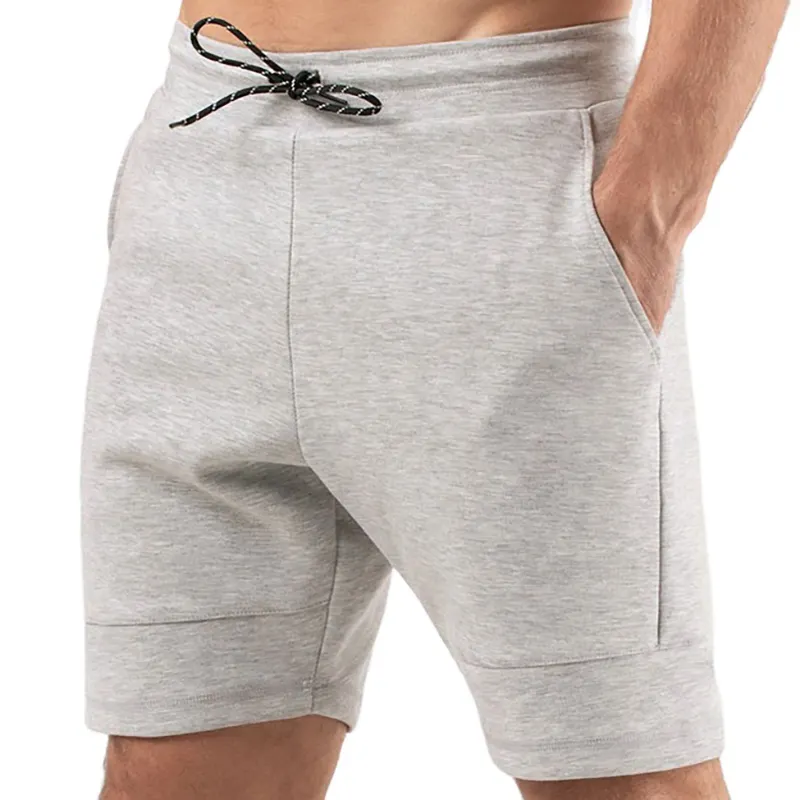 Groothandel Bamboe Fleece Katoen Spandex Super Warm Custom Mannen Korte Broek Mannen Casual Leggings Atletische Shorts