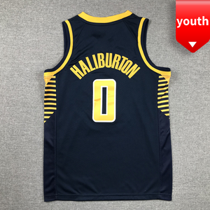 Short de basket-ball brodé Tyrese Haliburton de haute qualité 0 # pour jeunes maillot respirant et à séchage rapide vente en gros - Product Image 4