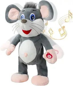 Özel fare doldurulmuş hayvan sallayarak şarkı dans sıçan peluş interaktif oyuncaklar eğlenceli müzikal Squawking animasyon bebek doldurulmuş hayvanlar