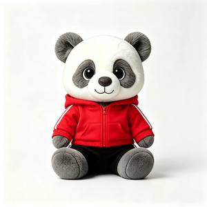 Peluche <span class=keywords><strong>Panda</strong></span> Grigio e Bianco con Felpa Rossa con Zip, Regalo Festivo, Souvenir, Giocattolo di Peluche <span class=keywords><strong>Panda</strong></span> - Product Image 3