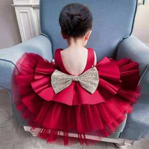 Robe de princesse en tulle pour enfants, robe d'été pour bébé fille d'un an, pour le 1er anniversaire - Product Image 5