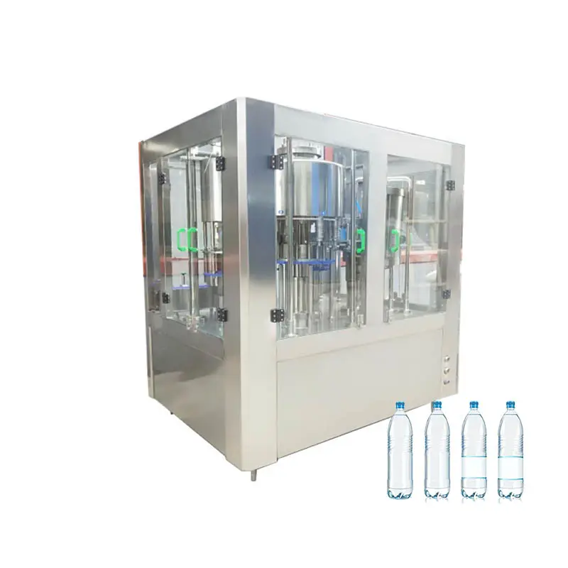 Plastik şişe maden suyu üretim 2000bph şişe yıkama dolum ve kapatma makinesi