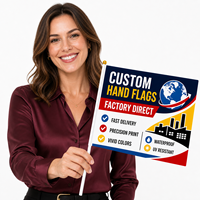 Hediye Bayrağı Taşınabilir El Bayrağı Toptan Polyester 9x14 İnç