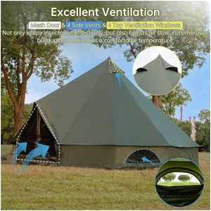 Tente dôme 4M/5M à vendre, tente de glamping imperméable pour l'extérieur, yurt de luxe en Oxford, tente cloche pour le camping familial - Product Image 4