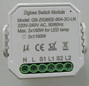 Vente chaude Télécommande domotique réglage Tuya Zigbee 3.0 module de commutation Intelligente