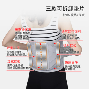 เข็มขัดพยุงเอว KS Wide Plate ระบายอากาศได้ดี ป้องกันอาการปวดหลัง สำหรับผู้ใหญ่ แบบพันรอบ - Product Image 3