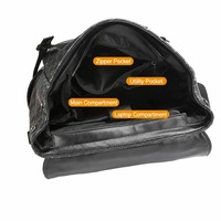 Sac à dos à rabat avec poche arrière pour trolley, résistant aux éclaboussures et aux rayures, avec compartiment pour ordinateur portable, idéal pour les trajets quotidiens (Marque Distributeur)