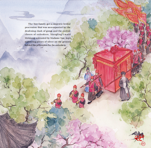 La borsa fortunata Weng Ouhong Opera di peching patrimonio culturale immateriale versione inglese copertina rigida arte illustrata matrimonio a fumetti - Product Image 4