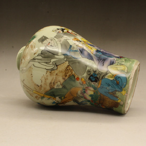 Vase à fleurs de prunier motif Huit Immortels en Porcelaine Famille-Rose de la période <span class=keywords><strong>Guangxu</strong></span> de la Dynastie Qing - Porcelaine Antique de Qualité Muséale - Product Image 3