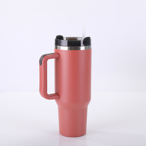 Custom Logo 40Oz Stainless Steel Double Wall Vacuum Insulated Tumbler Straw Handle Leak-Proof Flip Lid BPA Free Microwave Safe - Product Image 3